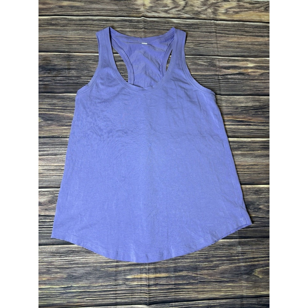 Lululemon Tank Top Womens S Purple Racerback Cotton Blend Athleisure Gym Workout